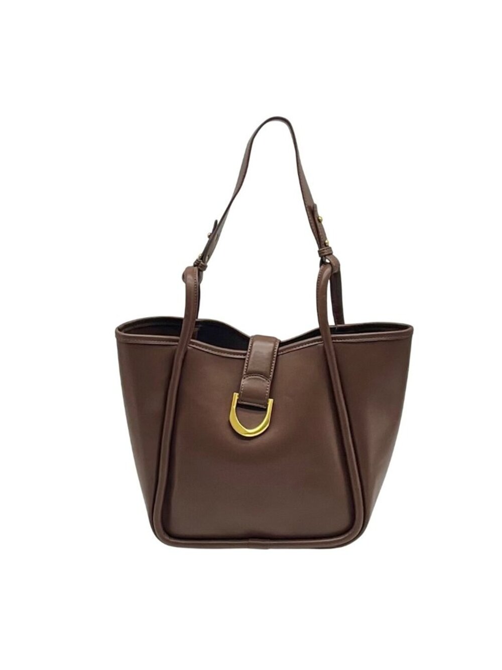 MMS Brands Brown Leather Style Shoulder Bag